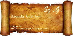 Szonda Gábor névjegykártya