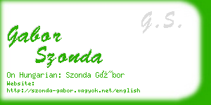 gabor szonda business card